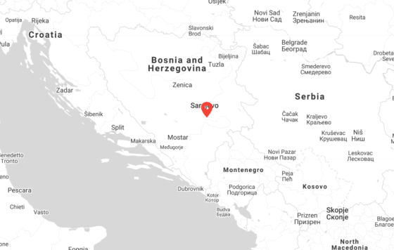 Location of the powe plant Podivić